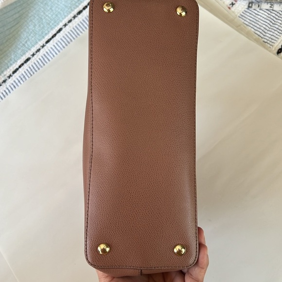 Michael Kors Dusty Rose Gold accents Leather Satchel Crossbody Bag - Picture 5 of 13